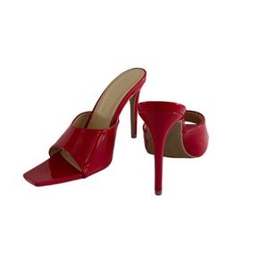 Womens Slip On Stiletto High Heels Sandals